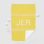 3 Buchstaben Initials Mit Monogramm Golfer's Yello Golfhandtuch (Insitu)