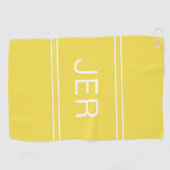 3 Buchstaben Initials Mit Monogramm Golfer's Yello Golfhandtuch (Horizontal)