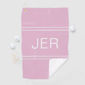 3 Buchstaben Initials Mit Monogramm Pink Golfer's Golfhandtuch (Insitu)