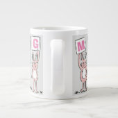 3 Buchstabenname Fun Kaninchen Design Jumbo-Tasse (Rückseite)