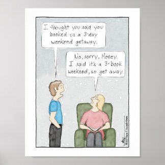 3-Buchwochenende Print Poster