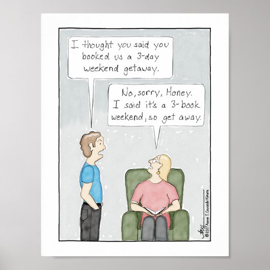 3-Buchwochenende Print Poster (Vorne)