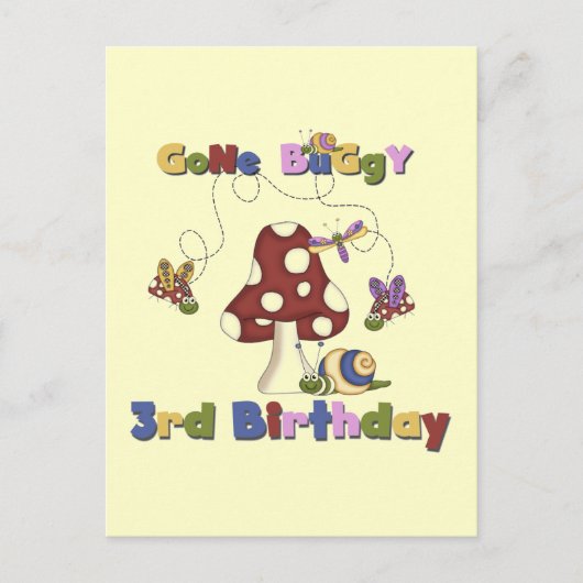 3. Bug Geburtstagsgeschenke und Geschenke Postkarte (Vorderseite)