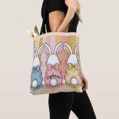 3 Bunny Trio, Personalisierter Name Tasche (Von Nahem)