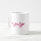3-Camouflagen-rosa Schlitten Kaffeetasse (Vorderseite Links)