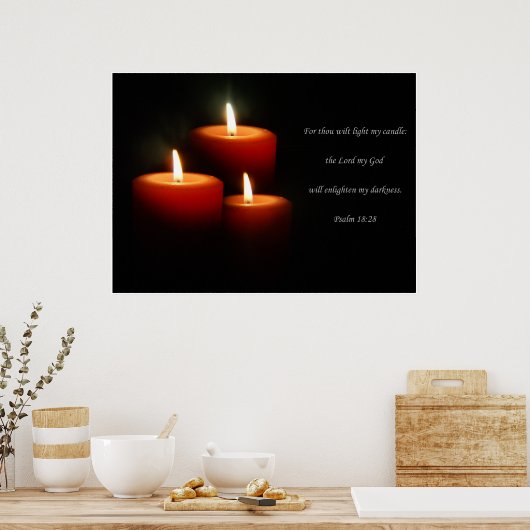 3-Candle Verse Poster (Küche)