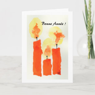 3 Candles, frohes neues Jahr! Feiertagskarte