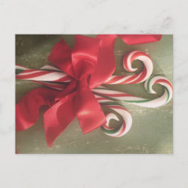3 Candy Canes Holiday Postcard Postkarte