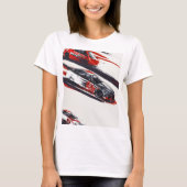 **"3 Car Drag Race Design T - Shirt - Schnell und  (Vorderseite)