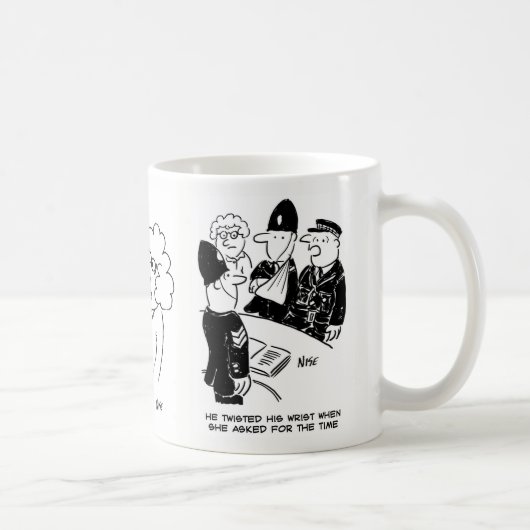 3 Cartoon der Sonnenpolizei zum Thema "Zeit" Kaffeetasse (Rechts)