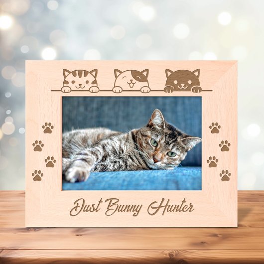 3 Cartoon Katzen Paw Prints 7x5 Geätzte Rahmen