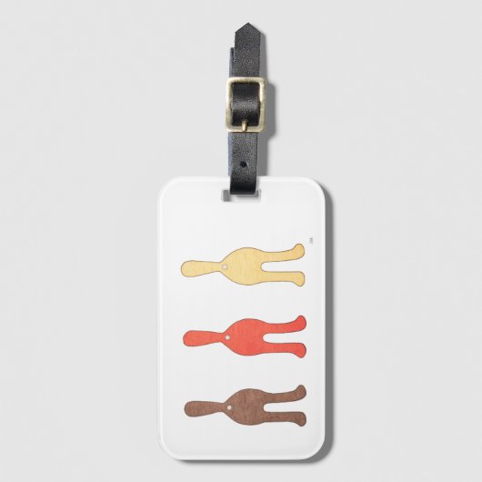 3 Cat-Hintern #1 Gepäckmarke Gepäckanhänger (Vorderseite Vertikal)