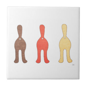 3 Cat Hintern #1 Keramik Tile Fliese