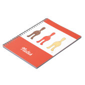 3 Cat Hinterns #1 Notebook Notizblock (Linke Seite)