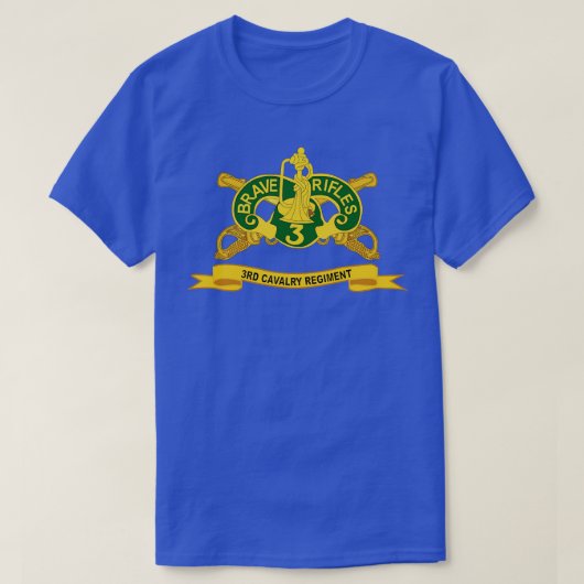 3. Cavalry Regiment w Br Ribbon T-Shirt (Design vorne)