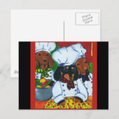 3 Chef Doxies Postkarte (Vorne/Hinten)
