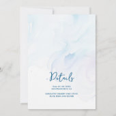 3 Chic Blue Bridesmaid Dresses Watercolor Proposal (Rückseite)