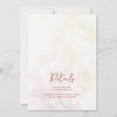 3 Chic Pink Bridesmaid Dresses Watercolor Request (Rückseite)