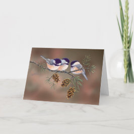 3 CHICKADEES & PINE CONS VON SHARON SHARPE KARTE