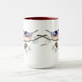 3 CHICKADEES u. KEGEL durch SHARON SHARPE Tasse (Zentrum)