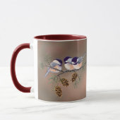 3 CHICKADEES u. KEGEL durch SHARON SHARPE Tasse (Links)