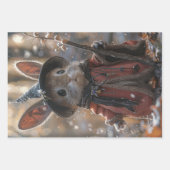 3 Christmas Country Mäuse Decoupage Geschenkpapier Set (Vorderseite)