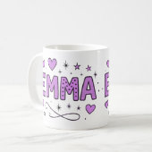 3 Color Emma 2 . Doodle Kaffeetasse (Vorderseite Links)
