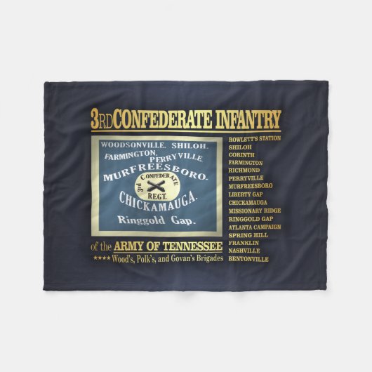 3. Confederate Infantry (BA2) Fleecedecke (Vorderseite (Horizontal))