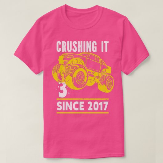 3 Crushing It Since 2017 For A Birthday Child T-Shirt (Design vorne)