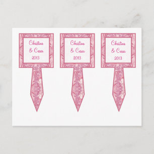 3 Cup Cake Pick Pink/Lila chinesische Scrollschwul Postkarte