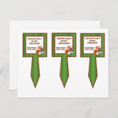 3 Cup Cake Picks Alle Star Green Einladungspostkarte (Vorne/Hinten)