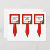 3 Cup Cake Picks Alle Star Red Einladungspostkarte (Vorne/Hinten)