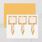 3 Cup Cake Picks Assorted Seashells Orange Postkarte (Vorne/Hinten)