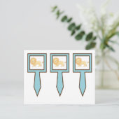 3 Cup Cake Picks Blue Jungle Lion Postkarte (Stehend Vorderseite)