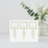3 Cup Cake Picks Damask Paris Postkarte (Stehend Vorderseite)