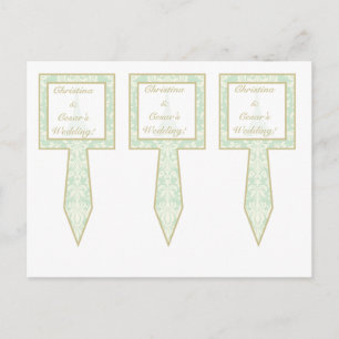 3 Cup Cake Picks Damask Paris Postkarte