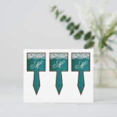 3 Cup Cake Picks Distrisated Aquamarine Holzspitze Postkarte (Stehend Vorderseite)