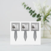 3 Cup Cake Picks Grau Winter Bäume Snow Bare Postkarte (Stehend Vorderseite)