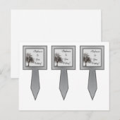 3 Cup Cake Picks Grau Winter Bäume Snow Bare Postkarte (Vorne/Hinten)