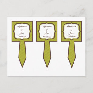 3 Cup Cake Picks Grün/Braun Damast Postkarte