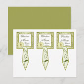 3 Cup Cake Picks Grüne Apfel Wirbel Obst Postkarte (Vorne/Hinten)