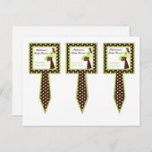 3 Cup Cake Picks Grüne Mod Mama Polka Dots Einladungspostkarte (Vorne/Hinten)