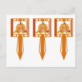3 Cup Cake Picks Herbst Pumpkin Baby Herbst Postkarte (Vorderseite)