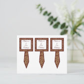 3 Cup Cake Picks Herbstbaum Postkarte (Stehend Vorderseite)