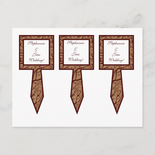 3 Cup Cake Picks Herbstbaum Postkarte (Vorderseite)