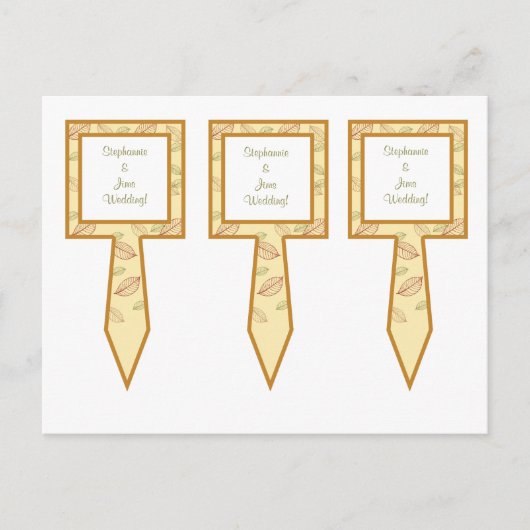 3 Cup Cake Picks Herbstlaube Postkarte (Vorderseite)