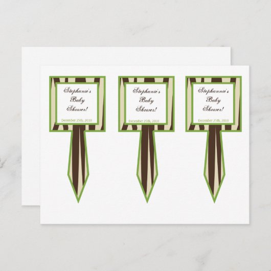 3 Cup Cake Picks Jacana Lila Tiere Einladungspostkarte (Vorne/Hinten)