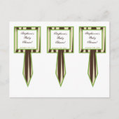 3 Cup Cake Picks Jacana Lila Tiere Einladungspostkarte (Vorderseite)