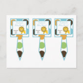 3 Cup Cake Picks Jungle King Lion Safari Zoo Anima Einladungspostkarte (Vorderseite)