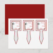 3 Cup Cake Picks Lady Bug on Dandelion Red Silhoue Postkarte (Vorne/Hinten)